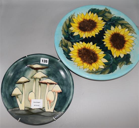 Two modern Moorcroft plates